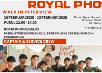 YUK DATANG! Royal Pho Bandung Buka Loker Walk In Interview Buat Lulusan SMA SMK