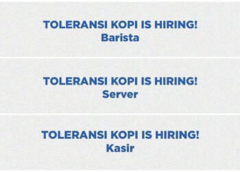 3 POSISI SEKALIGUS! Toleransi Kopi Jatinangor Buka Loker Buat Tamatan SMA SMK