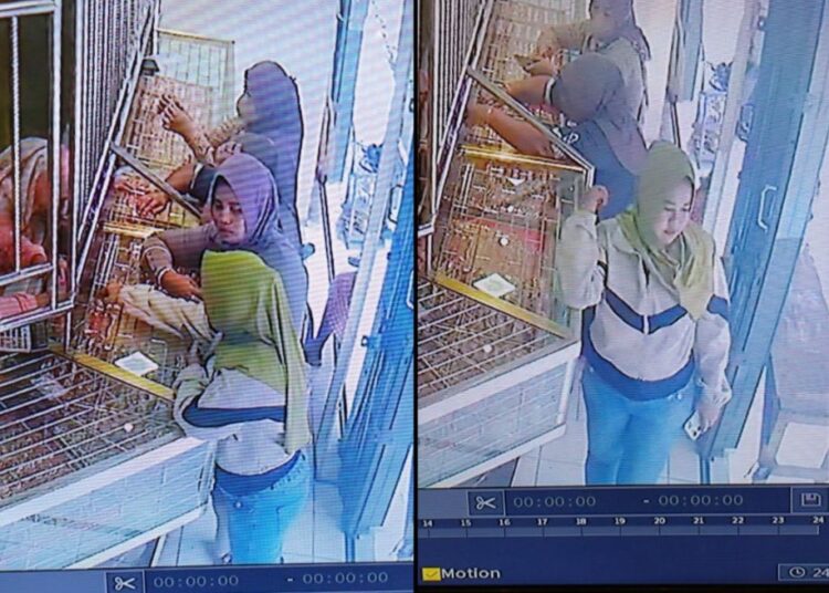Emak-emak Curi Kalung Emas di Pertokoan Kencong Jember (Facebook/Satria Putra)