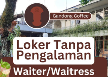 TANPA PENGALAMAN! Gandong Coffee Bandung Gelar Loker Posisi Waiter Waitress