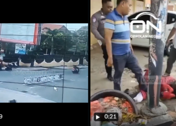 Viral Video Perempuan Diduga ODGJ Bakar Motor Polisi, Wajahnya Kena Tendangan