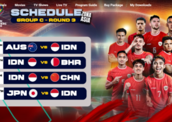 Live RCTI! Laga Timnas Indonesia vs Australia (Visionplus)