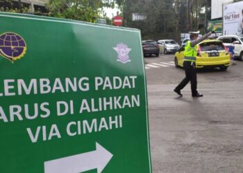 Ilustrasi Pengalihan Jalan di Lembang