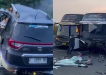 Kecelakaan Maut di Tol Pemalang: Adu Banteng Honda BR-V dan Bus PO Fransindo Trans Berujung Ringsek dan Seorang Tewas / Tangkapan layar X