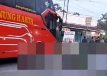 Ilustrasi Kecelakaan Bus PO Jaya Utama Vs Truk Tronton (Istimewa)