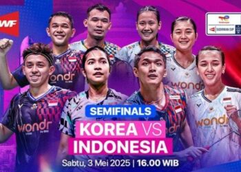 Live Streaming Badminton Semifinal Sudirman Cup 2025: Indonesia vs Korea Selatan, Laga Menuju Partai Puncak