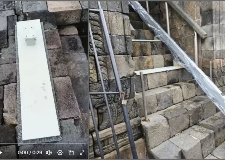 Viral Video Candi Borobudur Dipasangi Eskalator untuk Kunjungan Prabowo-Macron, Istana Buka Suara