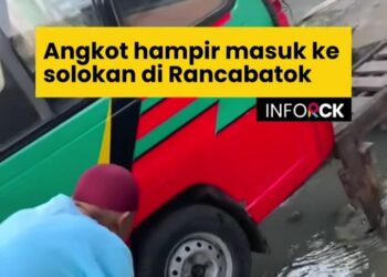 Lagi, Proyek Drainase Mangkrak di Rancaekek Makan Korban, Angkot Nyaris Terjerembab
