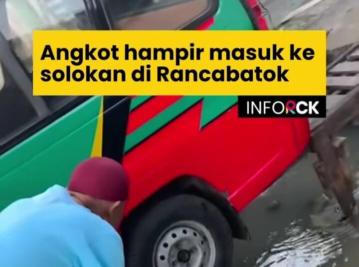 Lagi, Proyek Drainase Mangkrak di Rancaekek Makan Korban, Angkot Nyaris Terjerembab
