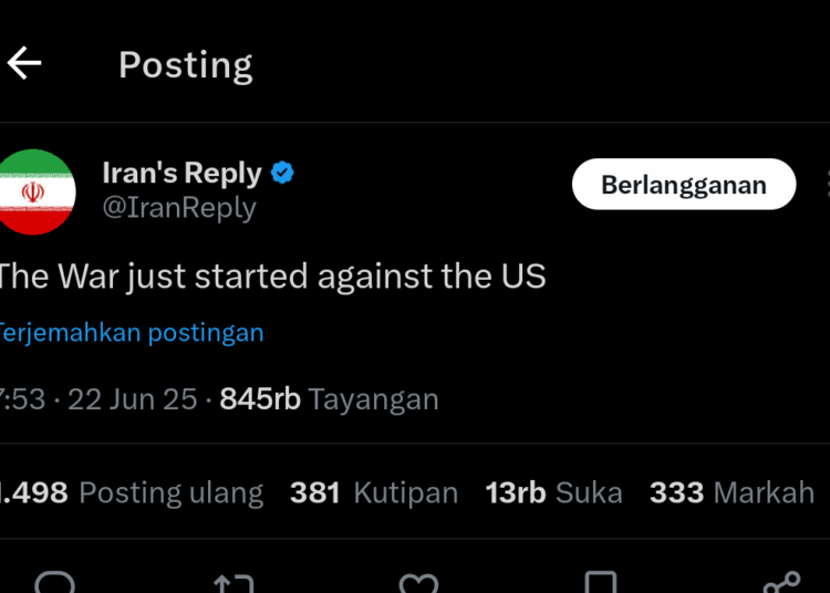 Heboh Perang Antara Amerika Serikat dan Iran Disebut Sudah Dimulai