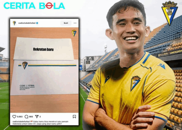 Klub Spanyol Cadiz FC Bikin Kode Rekrut Pemain Indonesia, Warganet Sarankan Rizky Ridho!