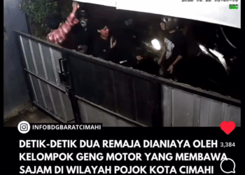 VIRAL VIDEO Rekaman CCTV 2 Remaja Diduga Dianiaya Oleh Geng Motor Bersajam Dekat Klinik Cimahi Sehat