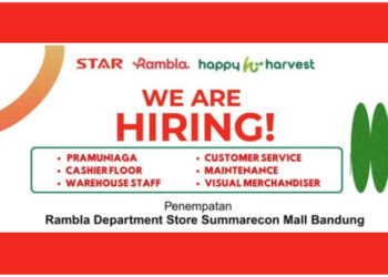 6 POSISI SEKALIGUS! Rambla Department Store Bandung Gelar Loker Buat Lulusan SMA dan SMK
