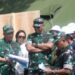 Wakasad Meninjau Pasar Rakyat dan Lahan Pembangunan Yonif TP 839/SA di Kuningan
