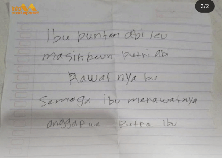 Viral Warga Cipongkor KBB Dikejutkan Penemuan Bayi Perempuan di Teras Rumah Bersama Sepucuk Surat
