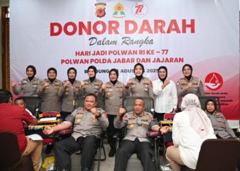 HUT ke-77 Polwan, Polda Jabar Gelar Donor Darah Targetkan 250 Labu
