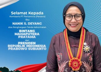 Komisaris Pertamina Naniek Deyang Mendapat Penghargaan Bintang Mahaputera dari Presiden Prabowo