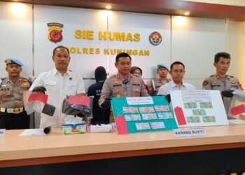 Polisi Bekuk Oknum PPPK Pemda Kuningan Setelah Kepergok Edarkan Uang Palsu