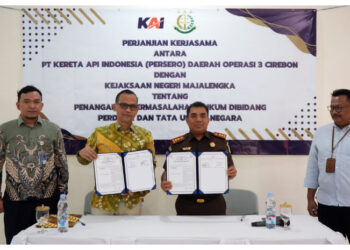 KAI Daop 3 dan Kejari Majalengka Tandatangani Kerja Sama Penanganan Hukum