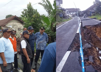 Bupati Perintahkan Jalan Amblas Akibat Longsor Segera Diperbaiki