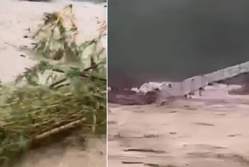 Garut Selatan Diterjang  Banjir dan Longsor, Jembatan Sungai Cikaengan Putus