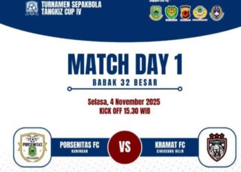 Pembukaan Sepakbola Tangkiz Cup Diguyur Hujan Deras dan Puting Beliung, Laga Ditunda