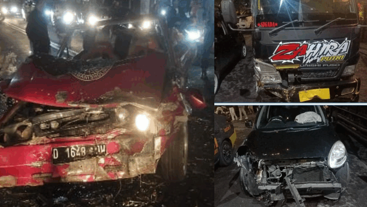 Tiga Mobil Tabrakan Beruntun di Jalan Raya Cinunuk, Ini Penyebabnya