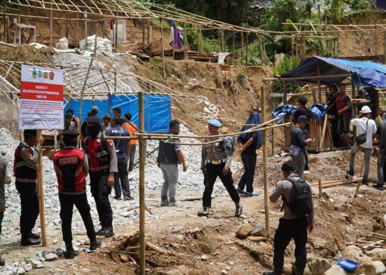Tambang Emas Ilegal di Salopa Ditutup Paksa Tim Gabungan