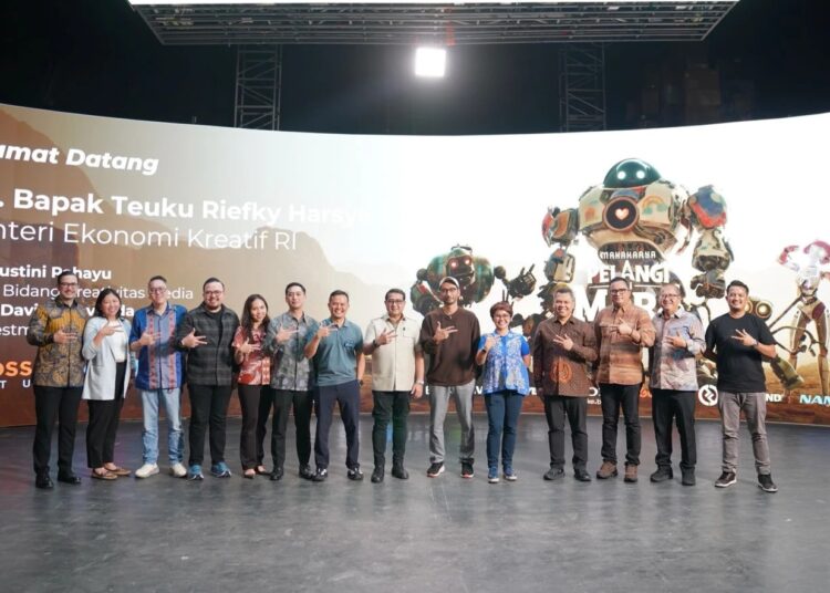 Tinjau Produksi Film Animasi Pelangi di Mars Berbasis Teknologi XR, Menteri Ekraf Ungkap Hal Ini