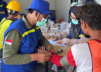 Relawan TCK Kemenkes Terus Berikan Layanan Bagi Warga Terdampak Bencana yang Tinggal di Huntara