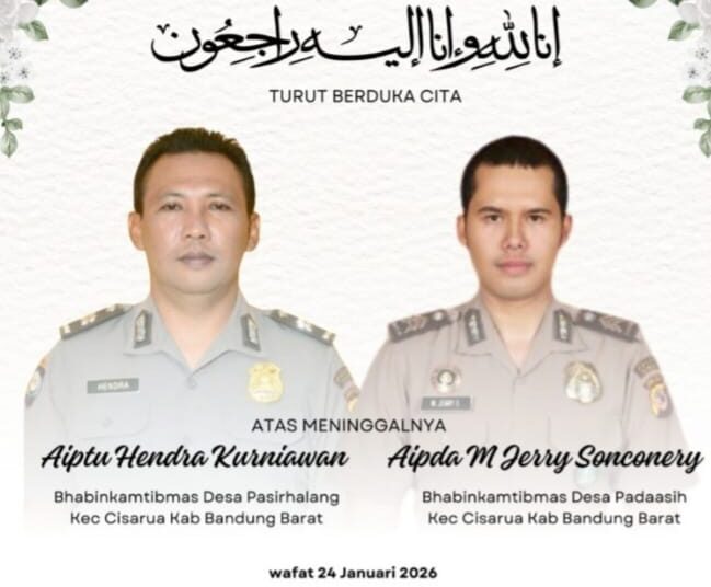 Tragis, Dua Babinkamtibmas Gugur Saat Jalankan Tugas Pengamanan Longsor Cisarua