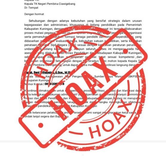 BKPSDM Kuningan Diteror Informasi Hoax