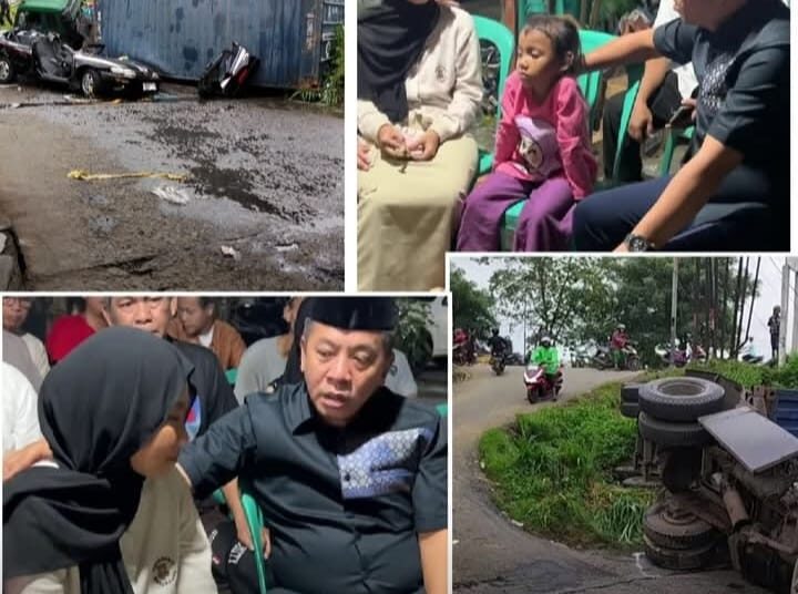 Kasus Sedan Tertimpa Truk yang Tewaskan Sekeluarga, Bupati Karawang Bertakziah ke Rumah Korban