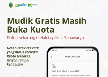 Tiket Mudik Gratis Jabar Masih Tersedia, Cek Melalui Aplikasi Sapawarga