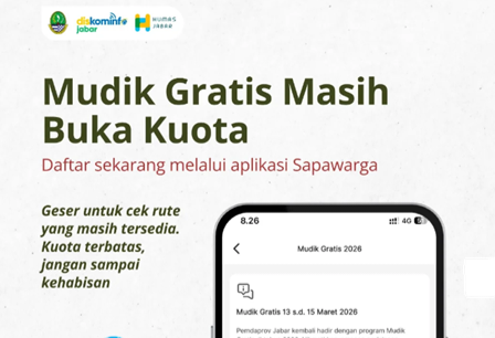 Tiket Mudik Gratis Jabar Masih Tersedia, Cek Melalui Aplikasi Sapawarga