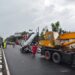 Gercep! Damkarmatan Tangani Reklame Roboh dan Pohon Tumbang