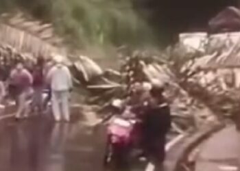 Seorang Pemotor  Tak Sadarkan Diri Tertimpa Pohon Tumbang di Cadas Pangeran