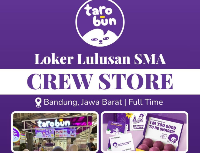 Lulusan SMA SMK Mendekat! Taro Bun Bakery Purwakarta Buka Loker Terbaru