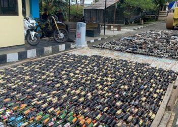 Ribuan Miras dan Knalpot Brong Dimusnahkan Dalam Gelar Operasi Ketupat Lodaya 2026