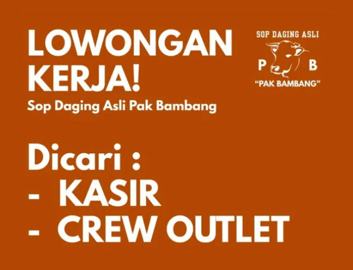 2 Posisi, Sop Daging Asli Pak Bambang Bandung Buka Loker Buat Lulusan SMA SMK