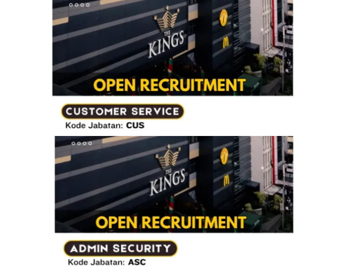 2 Posisi, The Kings Bandung Buka Loker untuk Tamatan SMA dan SMK