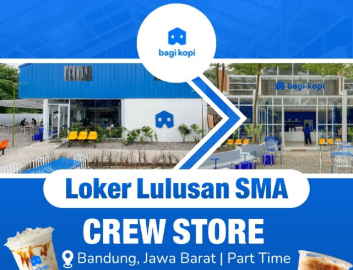 Buat Lulusan SMA SMK! Bagi Kopi Bandung Buka Loker Crew