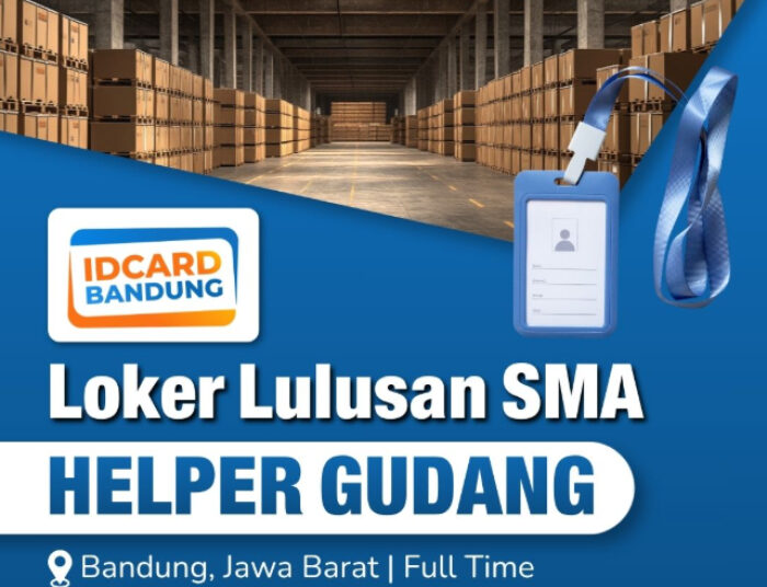 Info Loker Helper Gudang, ID Card Bandung Adakan Lowongan Buat Lulusan SMA SMK
