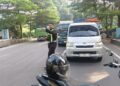 As Truk Tronton Patah di Lebak Jero Kadungora, Jalur Utama Macet Total Polisi Terapkan Buka Tutup