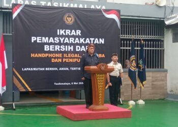 Hari Pertama Jabat Plh. Walkot, Diky Candra Pilih Pimpin Apel dari Balik Jeruji Lapas Tasikmalaya