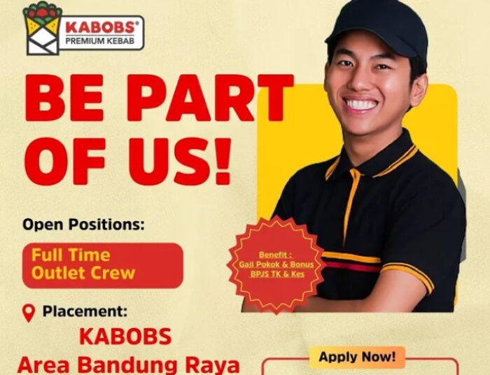 BURUAN DAFTAR! Kabobs Bandung Buka Loker Crew Outlet Buat Lulusan SMA SMK 1 BURUAN DAFTAR! Kabobs Bandung Buka Loker Crew Outlet Buat Lulusan SMA SMK
