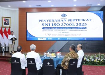 Raih Sertifikat ISO Anti Penyuapan, Kemnaker Perkuat Sistem Pengawasan