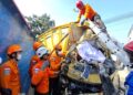 Dua Truk Hancur Berantakan di Bypass Cicalengka, 2 Tewas dan 3 Terluka